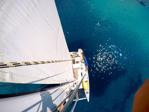 View from the top of the mast